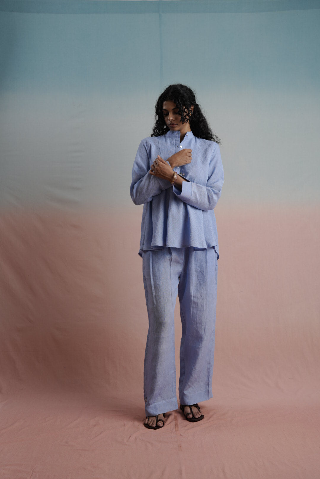 Linen Minimalist Vest Set