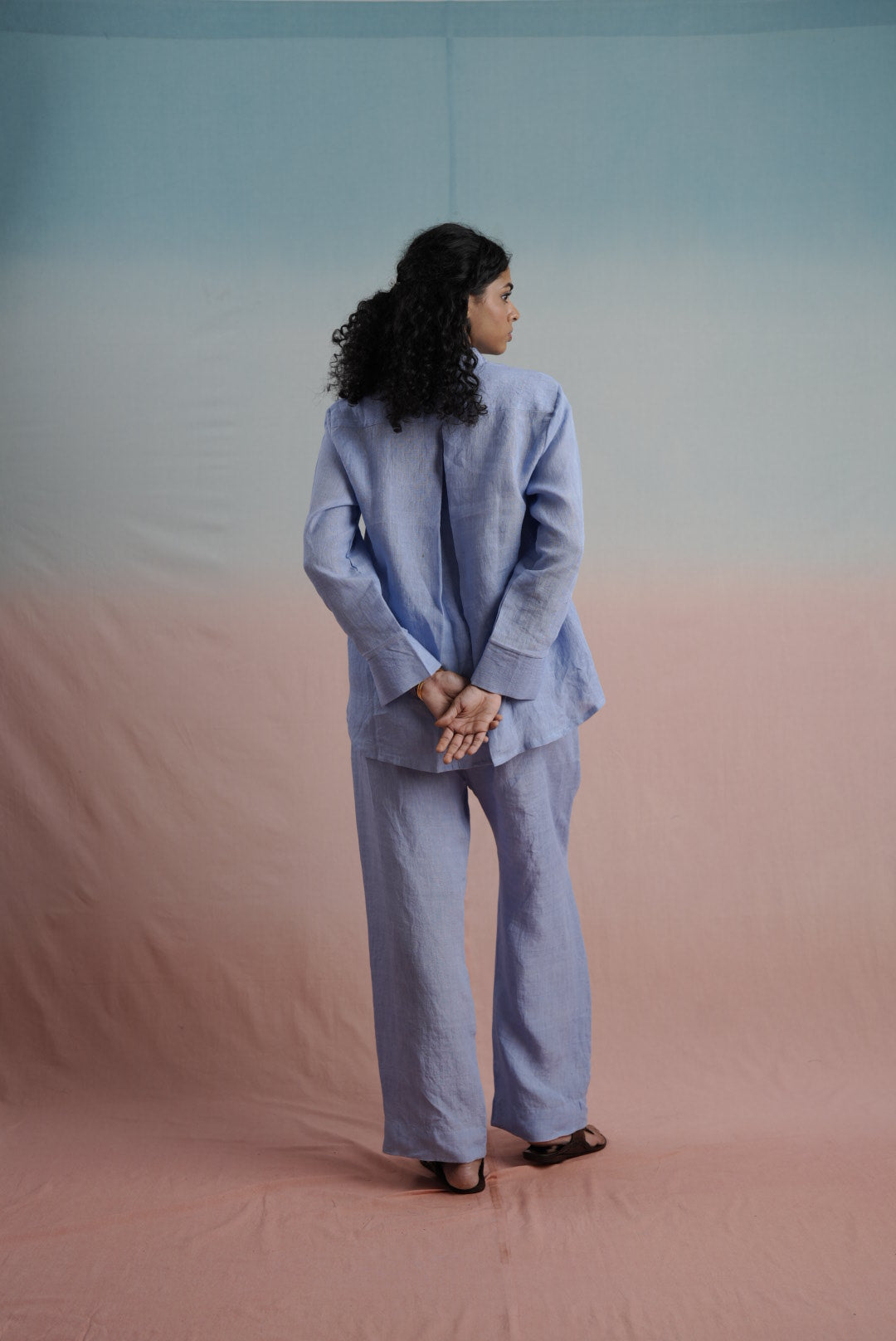 Linen Minimalist Vest Set