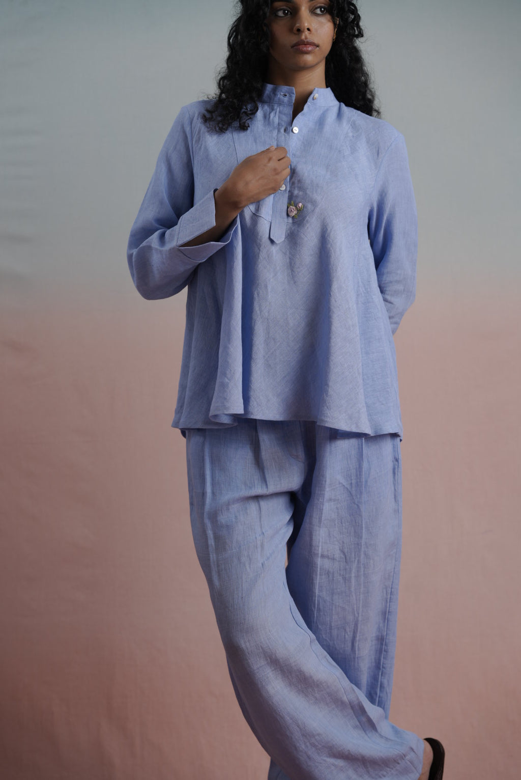 Linen Minimalist Vest Set