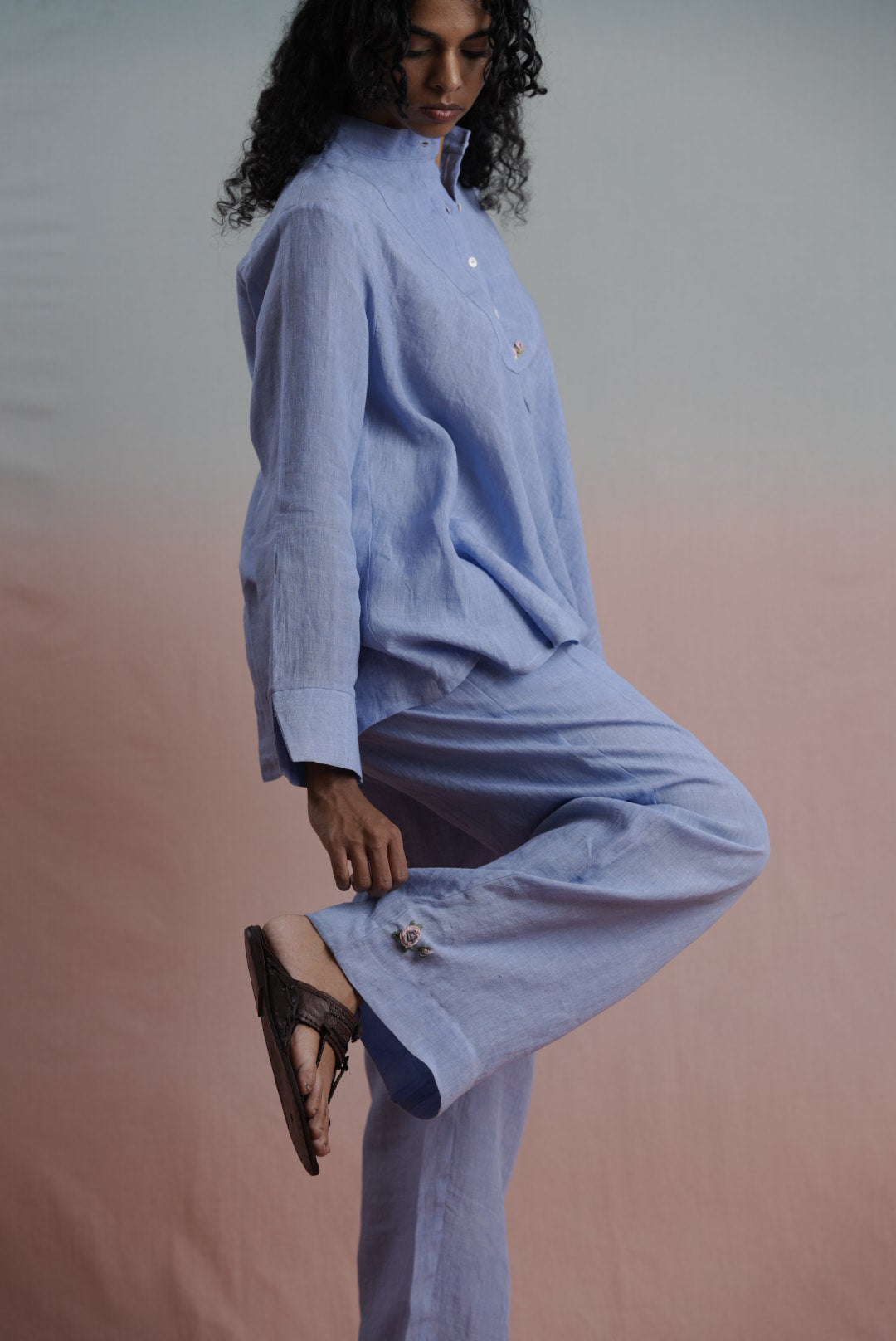 Linen Minimalist Vest Set