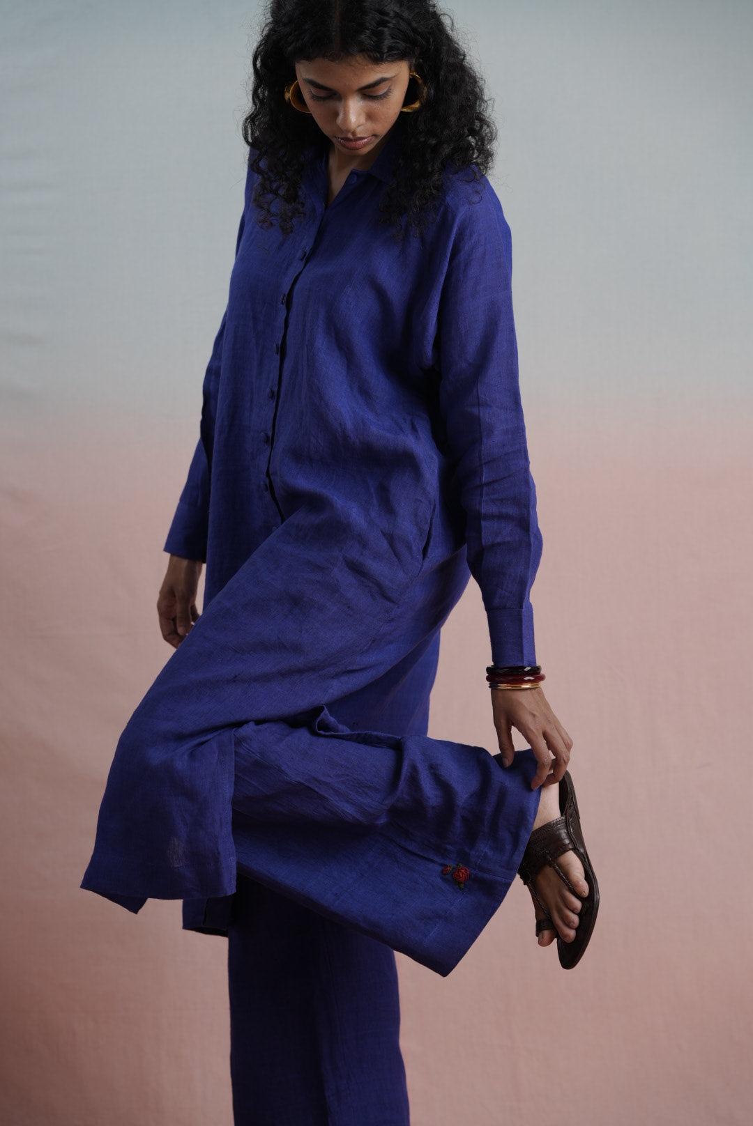 Linen Tiered Tunic Set