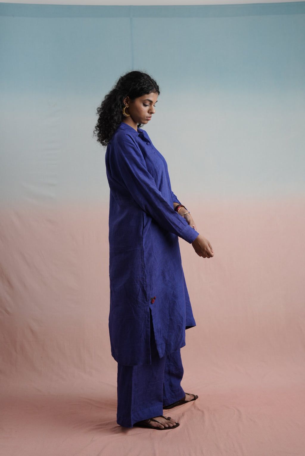 Linen Tiered Tunic Set