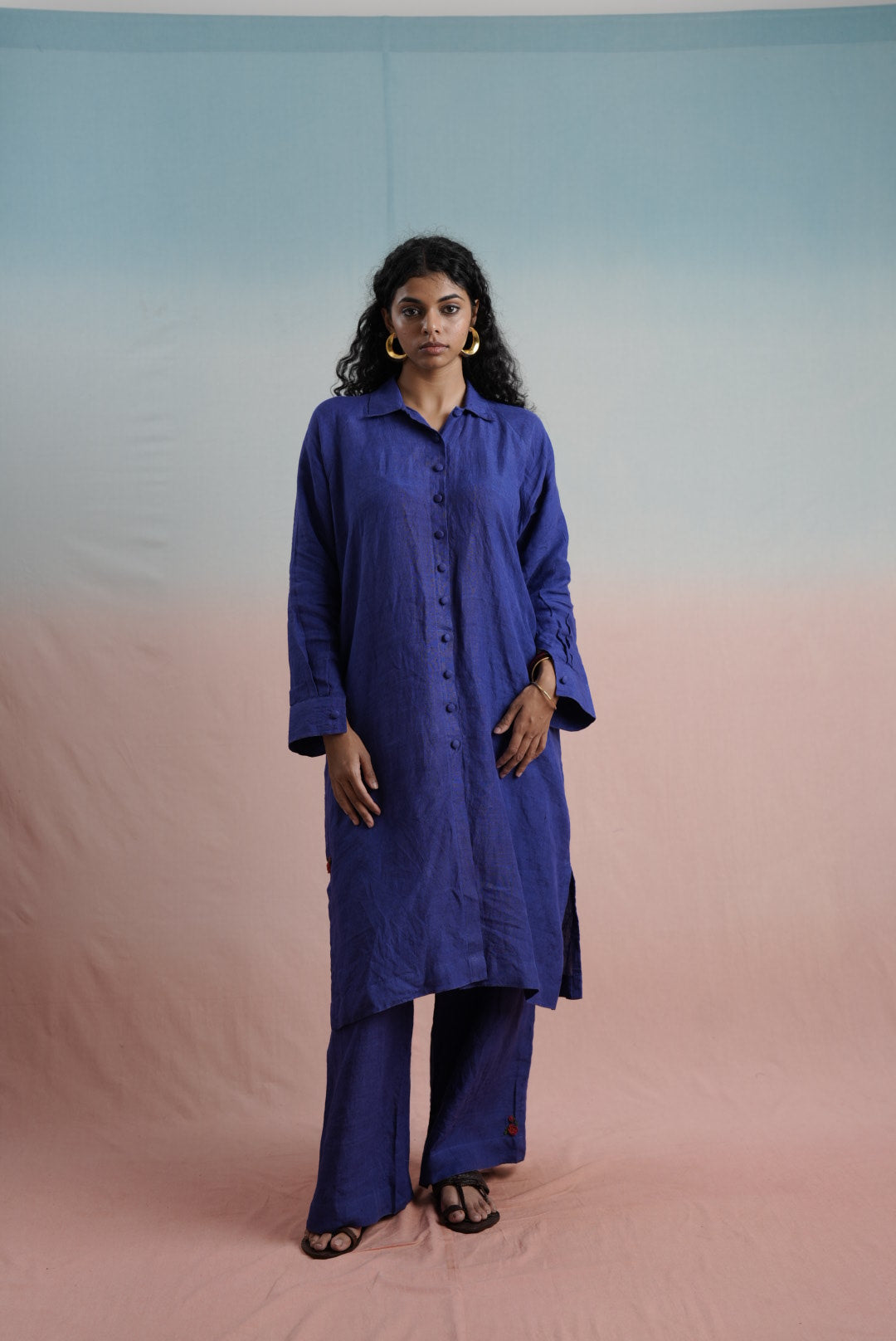 Linen Tiered Tunic Set