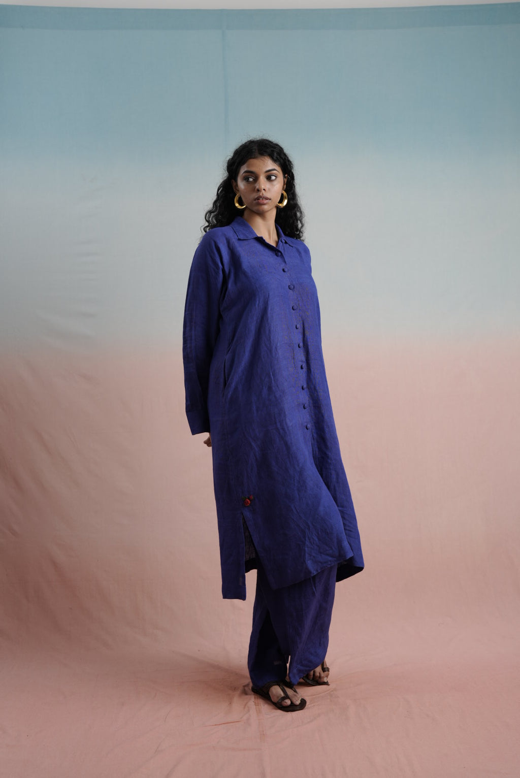 Linen Tiered Tunic Set